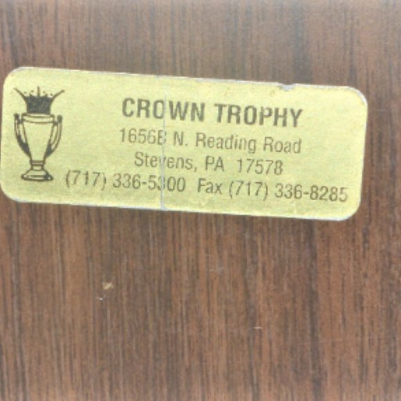 Crown Trophy MENNONITE Central COMMUNITY Plaque Award Handmade Bird Gratitude - Picture 5 of 5